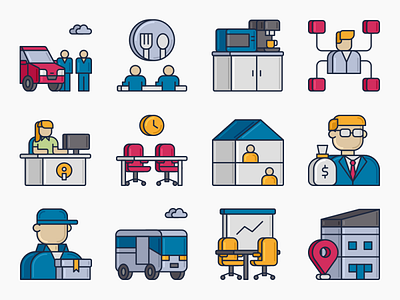 Coworking SCoworking Space Icon Setpace Icons Metallic Featured app design flat icon icon set iconography icons illustration ui ux