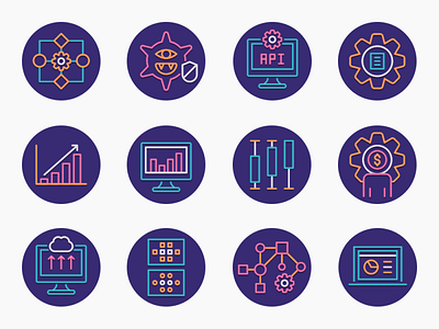 Data Analytics Icons app design flat icon icon set iconography icons illustration ui ux