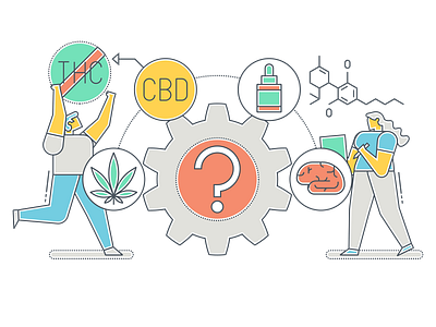 CBD Illustration 1 cbd design flat illustration marijuana vector