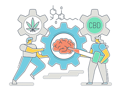 CBD Illustration 2 cbd design flat illustration marijuana thc vector