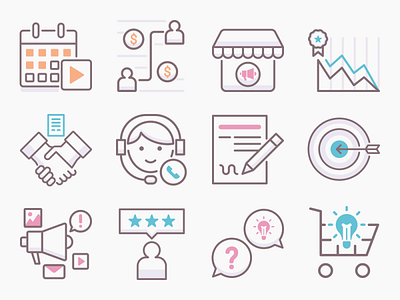 Marketing Agency Icon Set