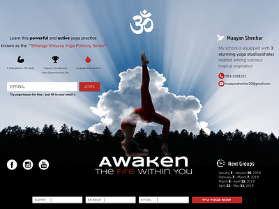 Yoga Studio - Landing page