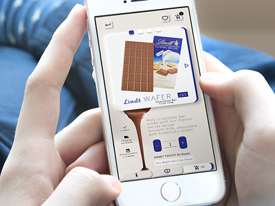 Mobile Product page - Chocolate Lindt chocolate bar design mobile design mobile ui product page ui ux design