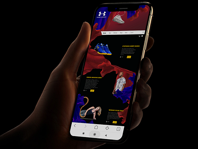 Product Homepage - Under Armour redesign design homepage illustration mobile design mobile ui product design product page ui design under armour ux design