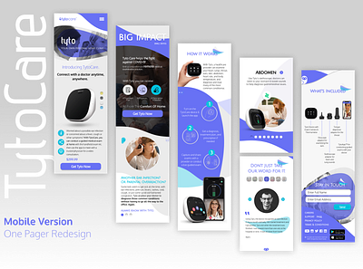 TytoCare One Pager Redesign - Mobile Version design healthcare mobile mobile design mobile ui one pager product page ui