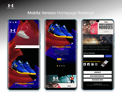 Under Armour Homepage Redesign - Mobile app design design homepage mobile ui ux