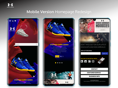 Under Armour Homepage Redesign - Mobile