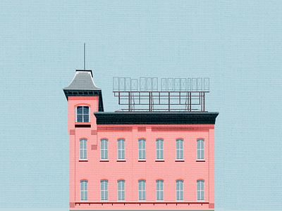 Pink building background building design ps sky