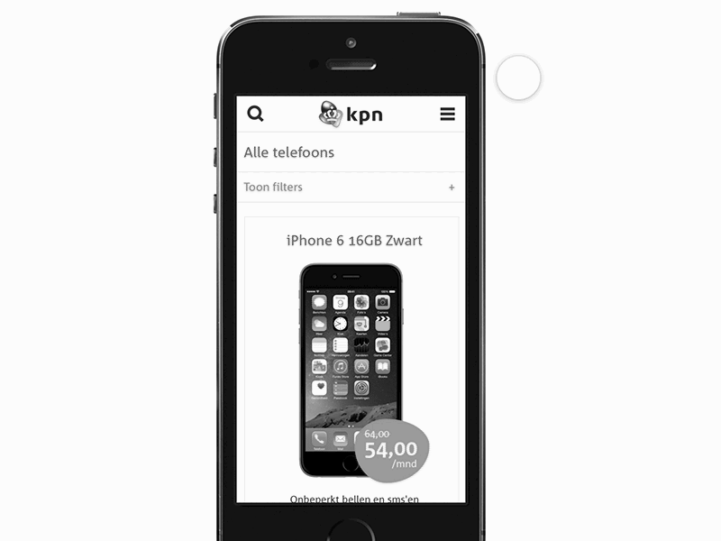 KPN mobile menu