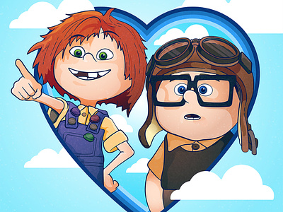 up movie carl and ellie drawing