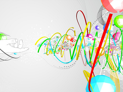Delayed Reaction 3d art colorful comic digital art digital illustration digital painting hands splatter vector
