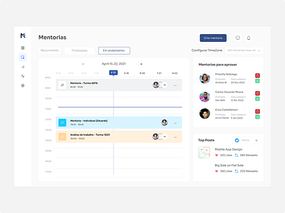 UI Dashboard - Mentorship app class dashboard design interface mentorship ui uidesign