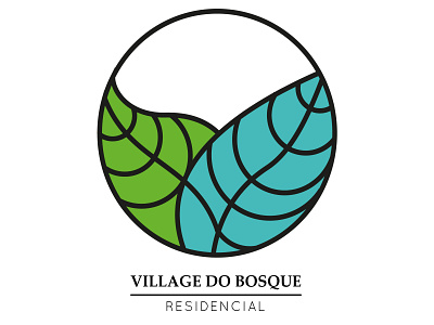 Village do Bosque branding design logo vector web