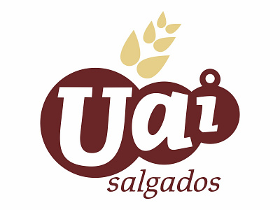 Uai Salgados branding design illustration illustrator logo marca salagado supermercado vector
