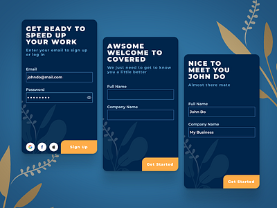 #DailyUI #001 Sign UP app application design form design form field sign in sign up ui ui design ux