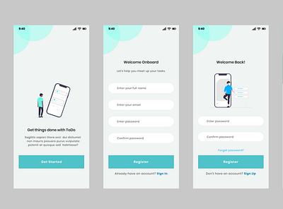 Landing page for Mobile app copywork landing page ui ux