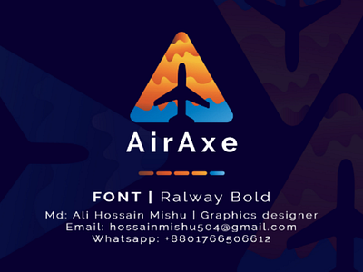 A+Airplane | Modern lettermark logo design