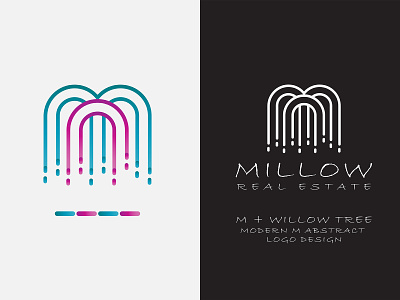 Millow Real Estate Agency | Abstract m letter logo