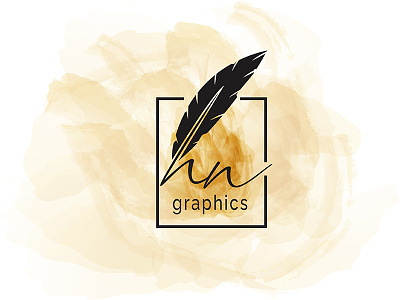 watercolor logo design | hn graphics logo design