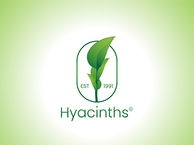 Hyacinths Green Nature Vintage Logo