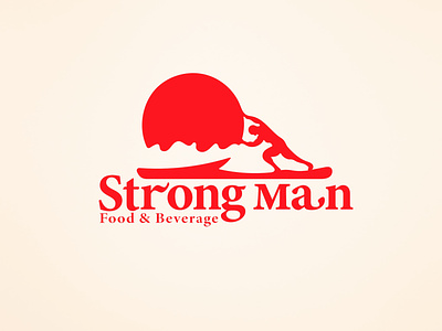 Strong Man Beverage Logo Design