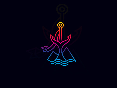 homer alaska fishing lodges | anchor logo design