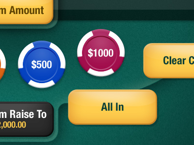 Texas hold'em poker UI app poker ui