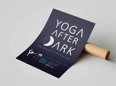 Yoga After Dark Flyer Design branding design illustration print design