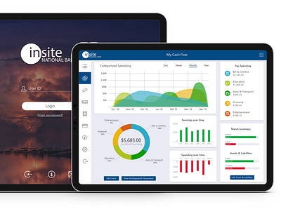 Insite Tablet Banking app design mobile ui ux