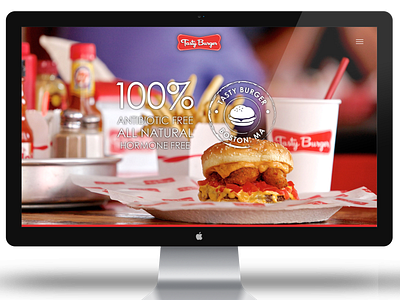 Tasty Burger website concept webdesign