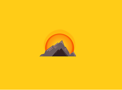 mountains sunset design flat illustration illustrator logo minimal original logo