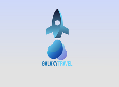 GALAXYTRAVEL LOGO branding cloud design flat galaxy illustration illustrator logo minimal original logo ship smoke travel