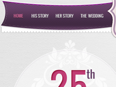 Wedding Day Template menu purple texture themeforest wedding
