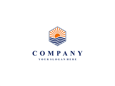 ilustrasi beach illustration logo design logo design concept vector