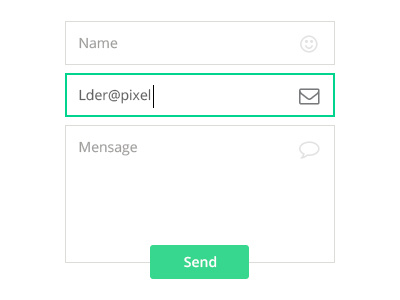 Simple Contact Form contact form icon input label post send