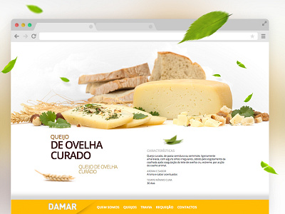 Old Work — 2010 ( Cheese Site ) cheese food gourmet nature site ui