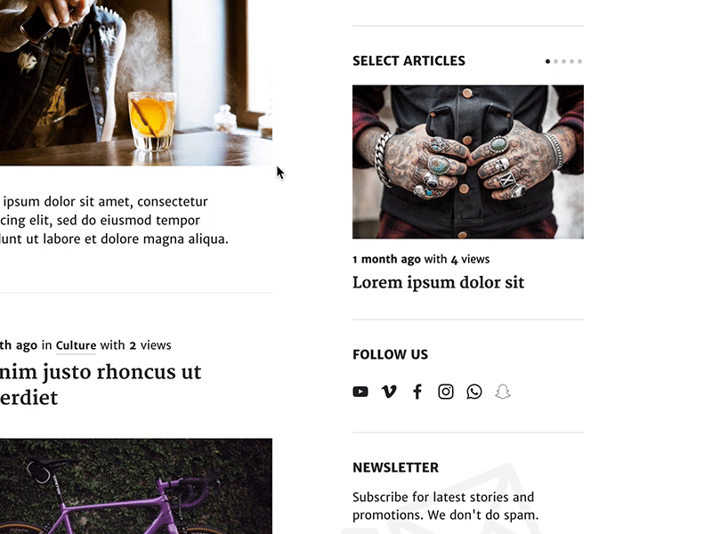 Selected Posts Widget wordpress themeforest theme template blog selected posts widget ui wp envato