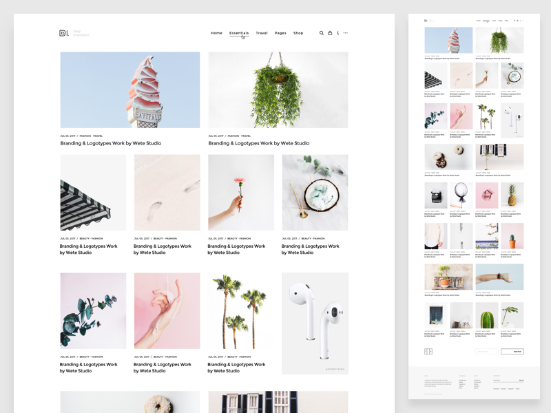 WordPress Magazine | Homepage Grid v5 blog theme envato themeforest pixelthrone freelance minimal clean homepage magazine wordpress website
