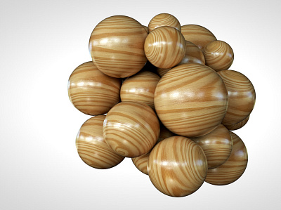 Wooden Spheres 3d art 3d artist 3d modeling abstract concept design spheres texture wood