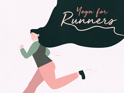 Runner Yogi design flat illustration illustrator minimal vector yoga yoga app