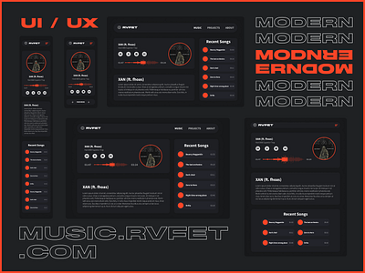 UI / UX Design for MUSIC.RVFET.COM