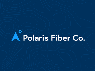 Polaris Fiber Co. Logo branding cable design fiber optic icon logo minimal north north star northwest topographic map vector