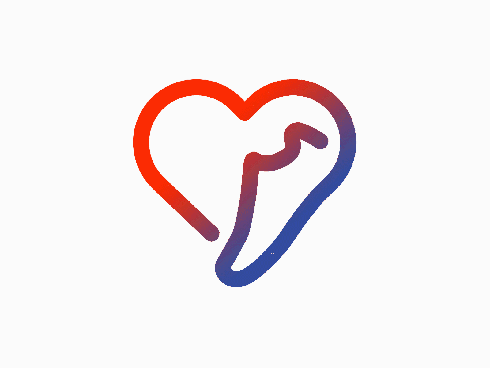 Runner's Heart Logo Animation animation branding design icon illustration logo minimal vector