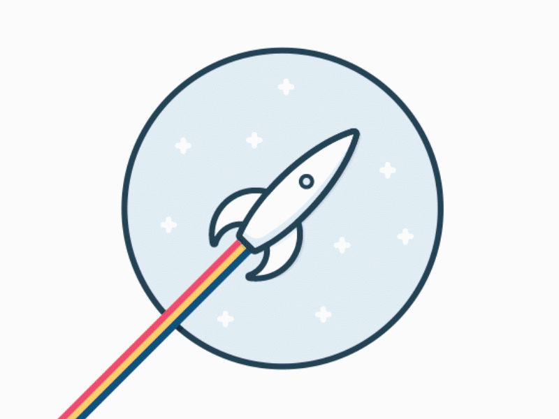 Space Exploration animation design icon illustration vector