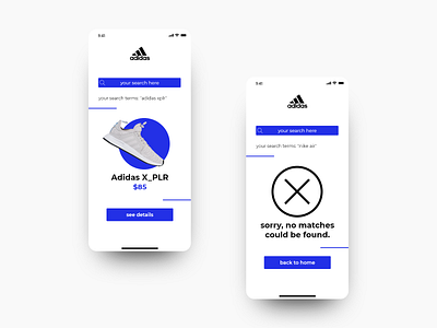 DailyUI #011 - Flash Message (Success and Error) adidas branding dailyui dailyui 011 dailyuichallenge design illustration iphone logo mobile search shop sneakers typography ui ux web website