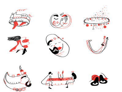 dramarun9 doodles illustration stickers vectorart