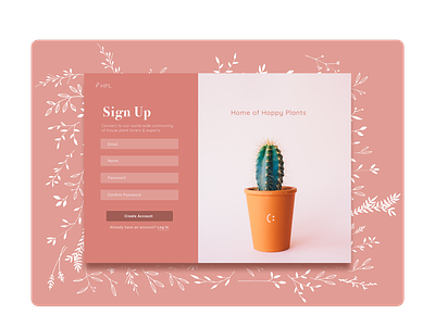 Daily UI Day 1 - Sign Up Page daily ui dailyuichallenge monochromatic sign up page uidesign