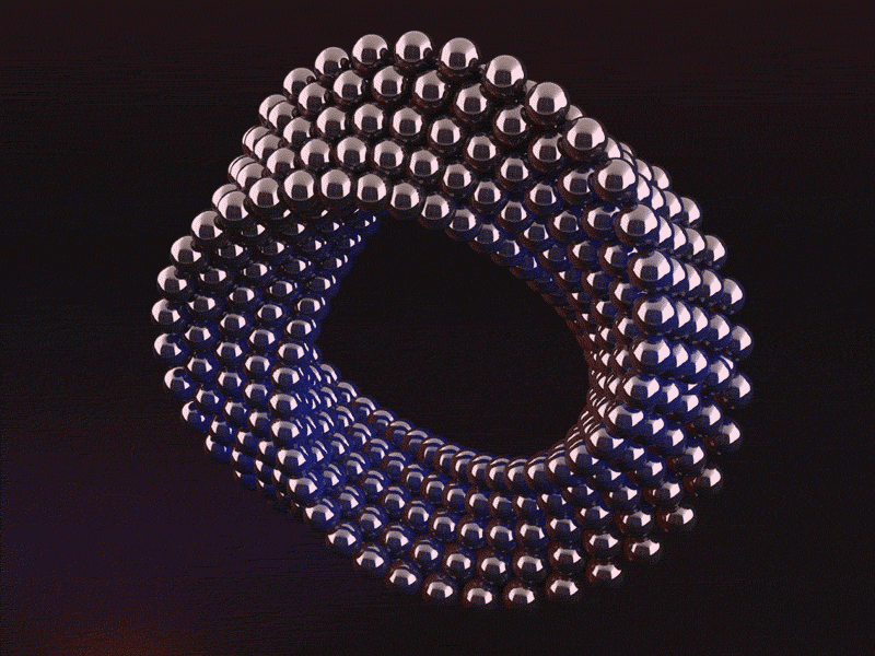 Ring loop 3d animation c4d illustration motion rendering spheres