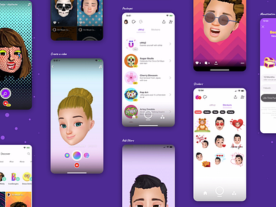 uMoji - Ui Design app app design app designer avatar avatars design illustration mobile product design ui ui design uiux user interface ux web