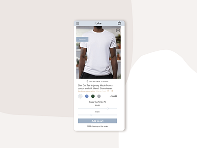 Settings Page - Clothing Store app design dailyui dailyui007 design webdesign